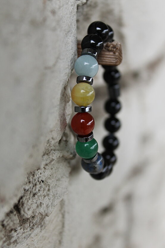 Çocuk Karnelyan Akik Lapis Lazuli Dumanlı Kuvars Aventurin Bileklik