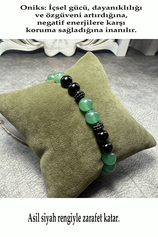 STRES BİLEKLİĞİ-%100 DOĞATAŞ BİLEKLİK-(ONİKS-AVENTURİN-HEMATİT BİLEKLİK)