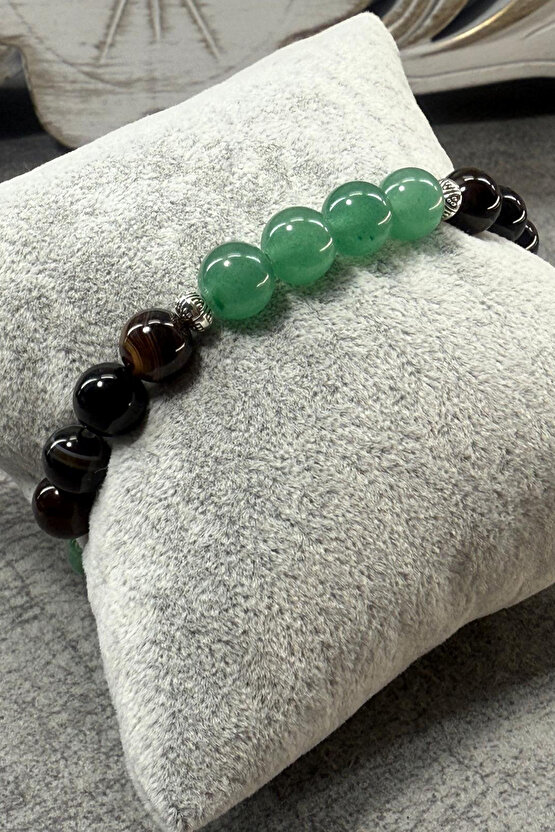 Bolluk Bereket- Nazar Bilekliği-%100 doğaltaş(Aventurin-GözAkik)