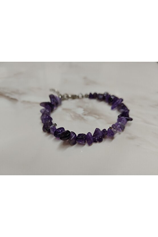 Ametist Kırık Taş bileklik Doğal Taş
