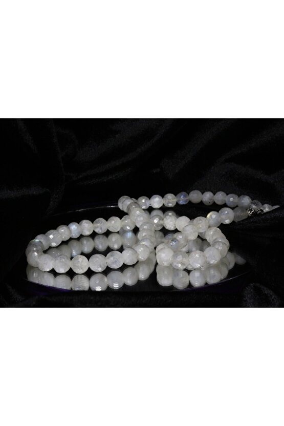 Aytaşı Faset Kesim Kolye - Gizem ve Saflığın Işıltısı | Mavi Işıltılı