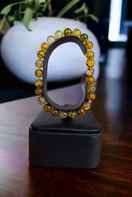 Desenli Akik Taşı Bileklik  Doğal Taşlar Orijinal Gerçek Akik Taşı Bileklik Doğal Taş Takı Setleri