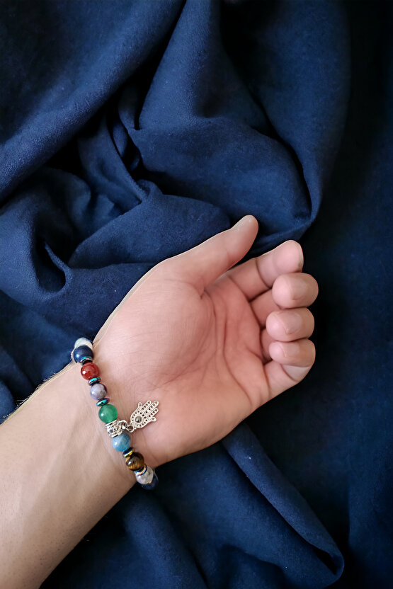 Çakra Bileklik Tılsım Bileklik Kuantum Enerji Bileklik 7 Doğal Taş Orijinal Bileklik