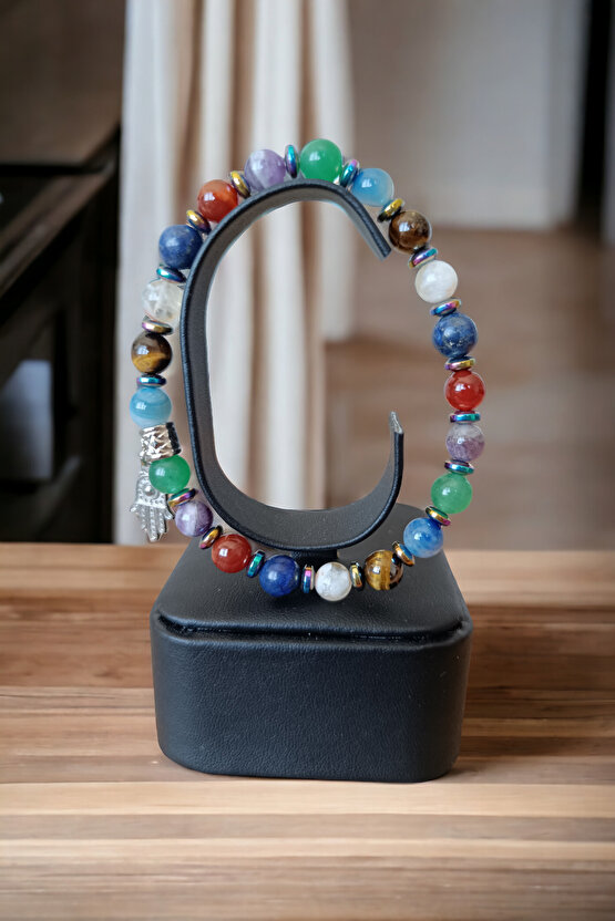 Çakra Bileklik Tılsım Bileklik Kuantum Enerji Bileklik 7 Doğal Taş Orijinal Bileklik