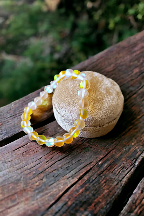 Sarı Termal Kuvars Bileklik Doğal Orijinal Parlak Model Dişil Enerji Bilekliği  İletişim Bilekliği