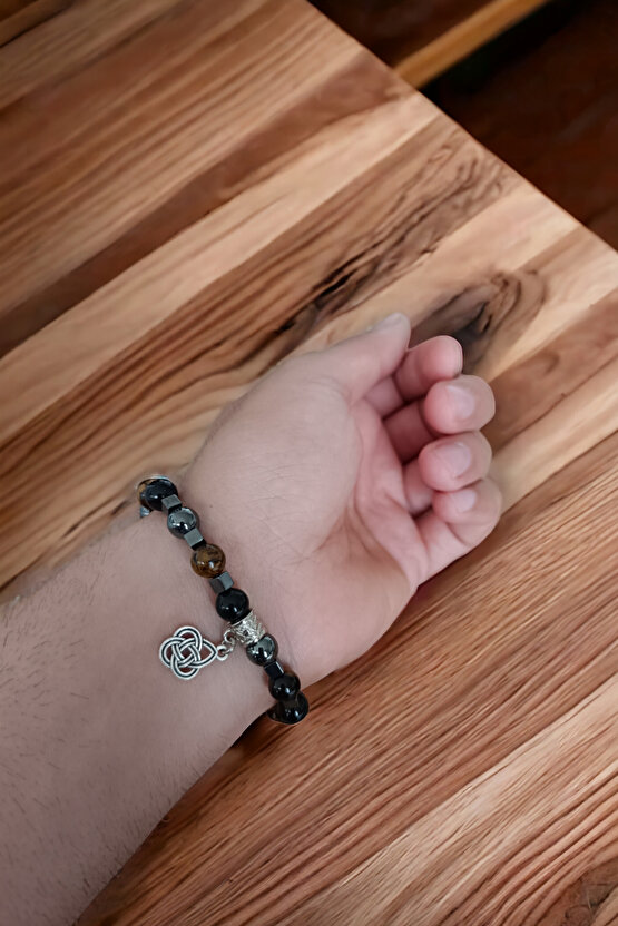 Kaplan Gözü Taşı Hematit Taşı Oniks Taşı Cesaret Bileklik Güç Bileklik Doğal Taşlar