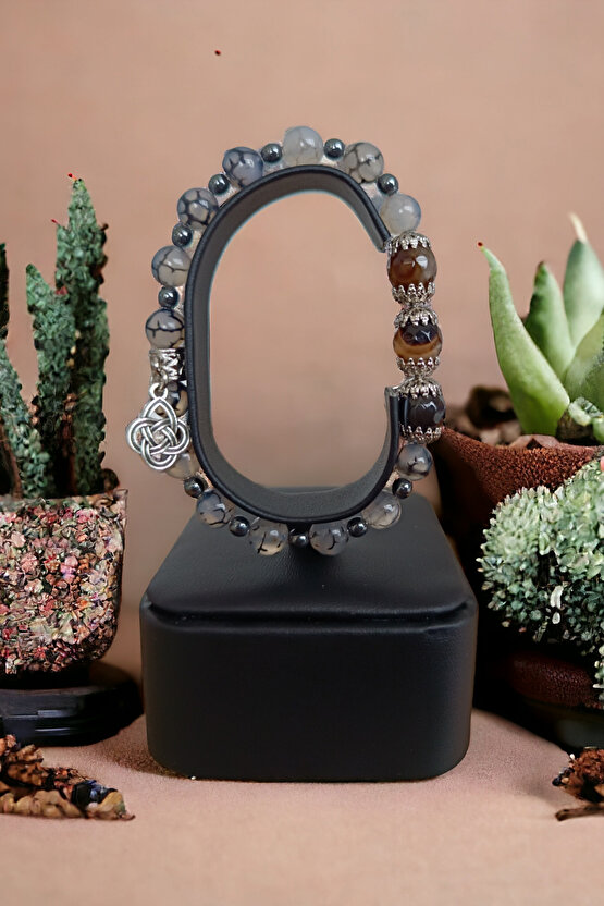 Akik Taşı İşlemeli Orijinal Doğal Bileklik  Doğal Taşlar Orijinal Gerçek Akik Taşı Bileklik