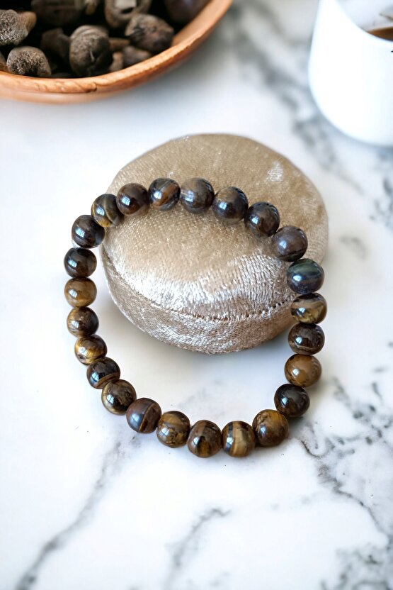 Kaplan Gözü Bileklik - Orijinal Doğal Taş - Gerçek Kaplan Gözü Bileklik