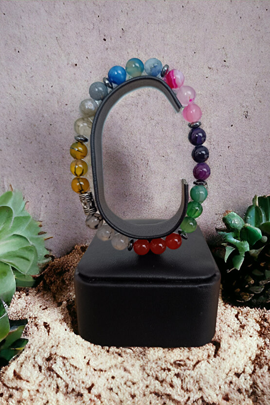 8 Renk 8 Çeşit Akik Taşı Bileklik  Doğal Taşlar Orijinal Gerçek Akik Taşı Bileklik