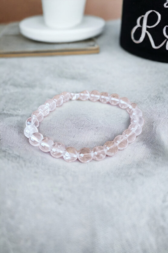 Kristal Kuvars Orijinal Gerçek Doğal Taş Bileklik Şeffaf Gerçek Doğal Taş Bileklik