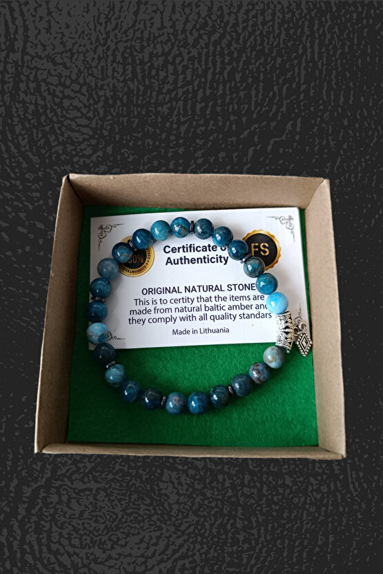 Apatit Taşı Bileklik Doğal Taş Orijinal Apatit Taşı Bileklik Takı