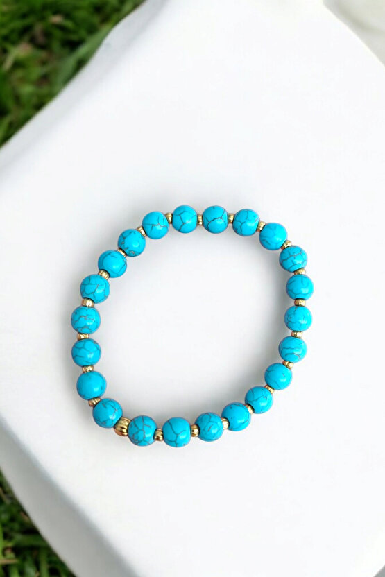 Firuze Bileklik Taşı Dorika Bileklik Orijinal Gerçek Hakiki Sertifikalı Doğal Taş