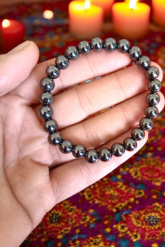 Hematit bileklik Orijinal Gerçek Hematit Taşı Bileklik (kaplama Değil) Doğal Taş