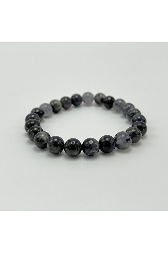 SERTİFİKALI Anjelit Obsidyen Doğal Taş Makrome Bileklik