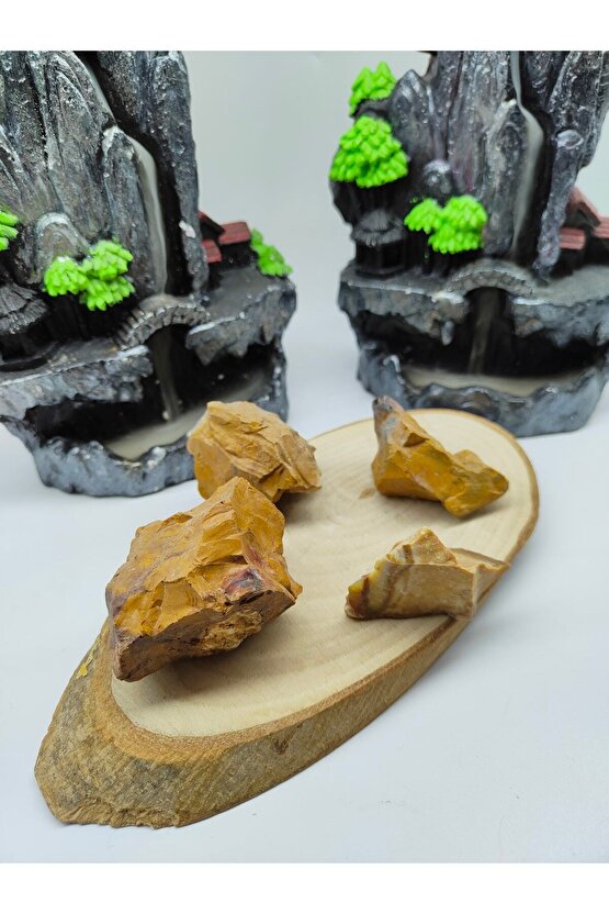 Sarı Jasper Ham Doğal Taş Kaya (sertifikalı)