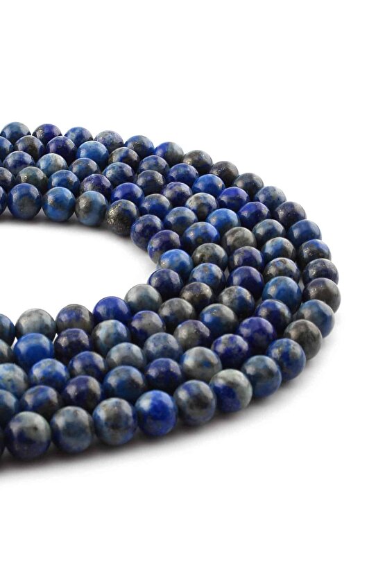 Lapis Lazuli Doğal Taş Parlak Küre Kesim 6mm Dizi [Ab+]