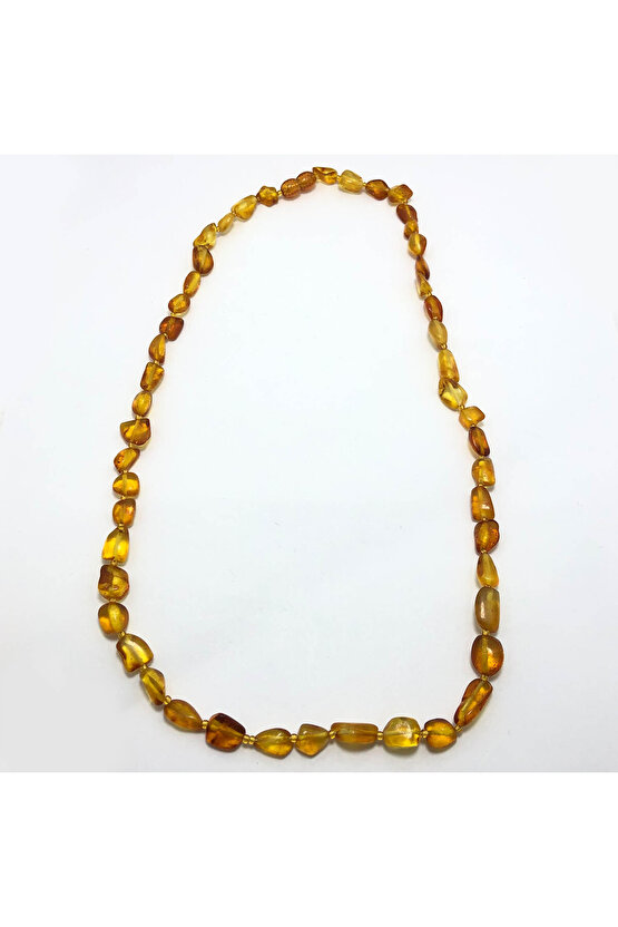 Unisex Üç Renk Sertifikalı Litvanya Baltık Kehribar Bebek Kolye Bileklik Set 0-4 Yaş 32-34cm