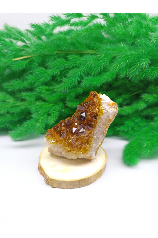 SİTRİN DOĞAL TAŞ STANDLI (SERTİFİKALI)(160 GRAM)