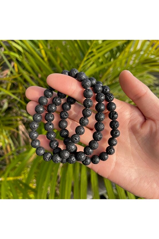 Lav Doğal Taş Bileklik, AAA Orijinal Lav Taşı Bileklik