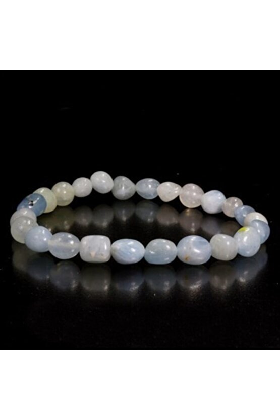 Akuamarin İşlenmemiş Doğal Taş Bileklik