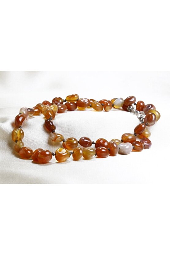 Akik Taşı Kolye  Işlenmemiş Doğal Taş Kolye