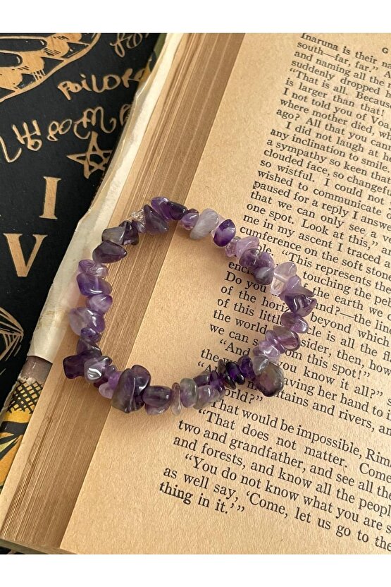 Ametist Doğal Taş Dizesi Bileklik