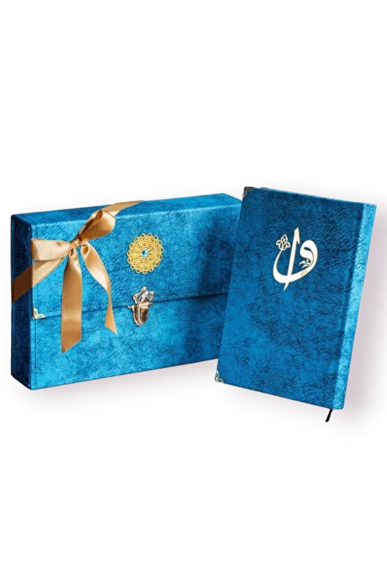 Rahle Boy 30 Cüz Kuran-ı Kerim Çantalı (MAVİ RENK)