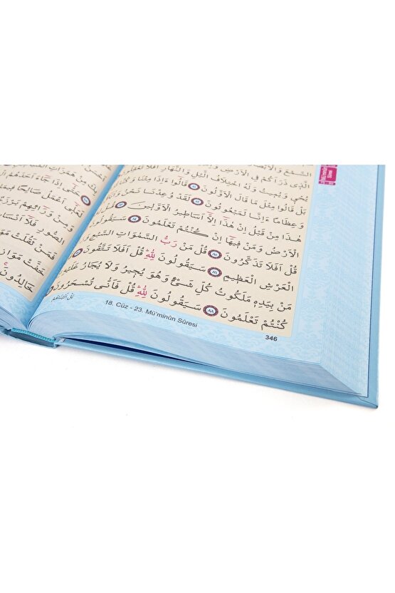 Rahle Boy Kuran-ı Kerim (4 Renk) Gül Desenli Mavi Renk