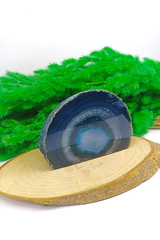 AKİK MADAGASKAR MAVİ JEOT DOĞAL TAŞ (SERTİFİKALI)