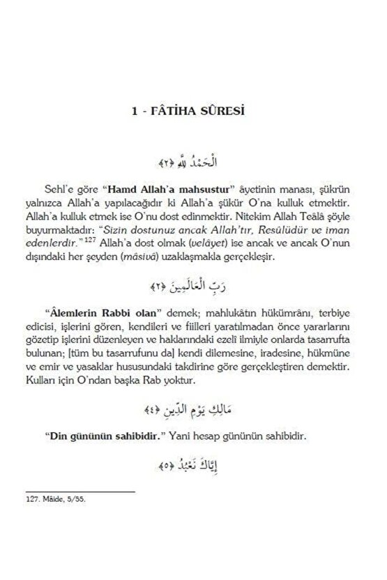 Tefsîrül-Kurânil-Azîm - Sehl B. Abdullah et-Tüsteri