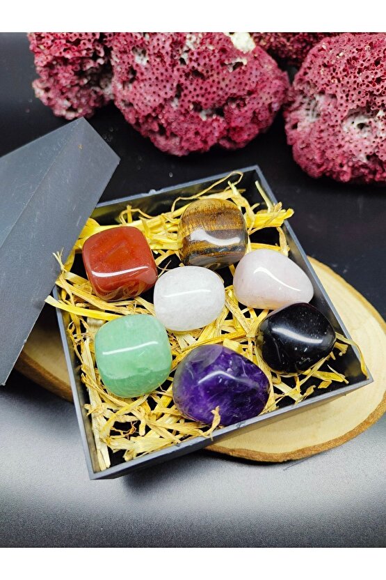 Çakra Doğal Taş Set 7 Çakra Büyük Boy