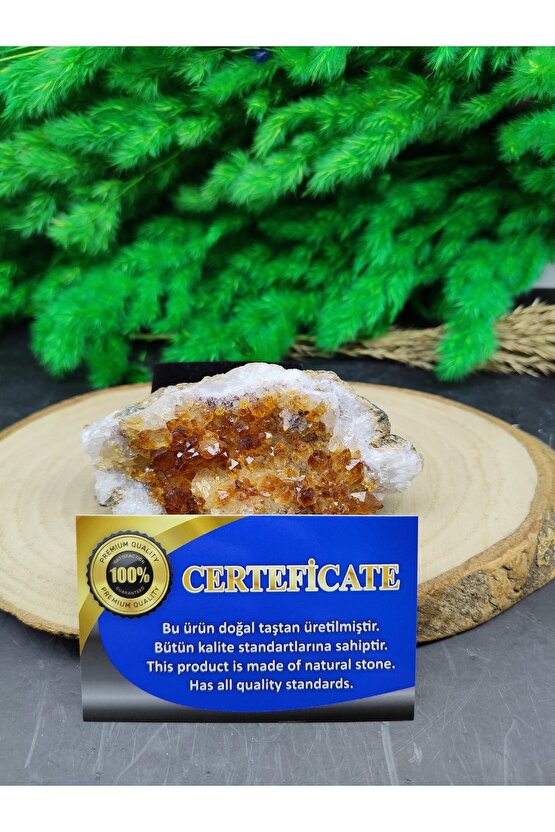 Ham Sitrin Kaya Dekoratif Doğal Taş (sertifikalı)
