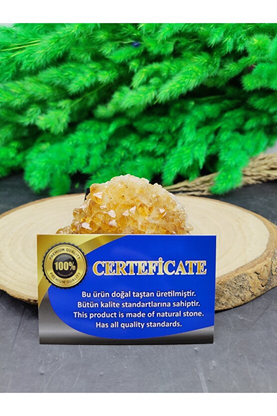 Ham Sitrin Kaya Dekoratif Doğal Taş (sertifikalı)