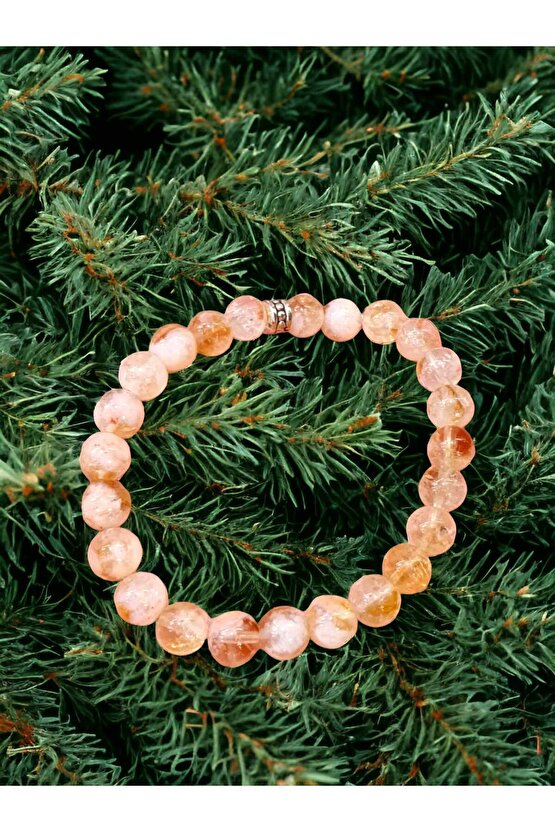 Sitrin ( Para , Bolluk , Bereket ) ( 2 adet taş hediyeli ) Doğal Taş Bileklik 8 mm AA Kalite