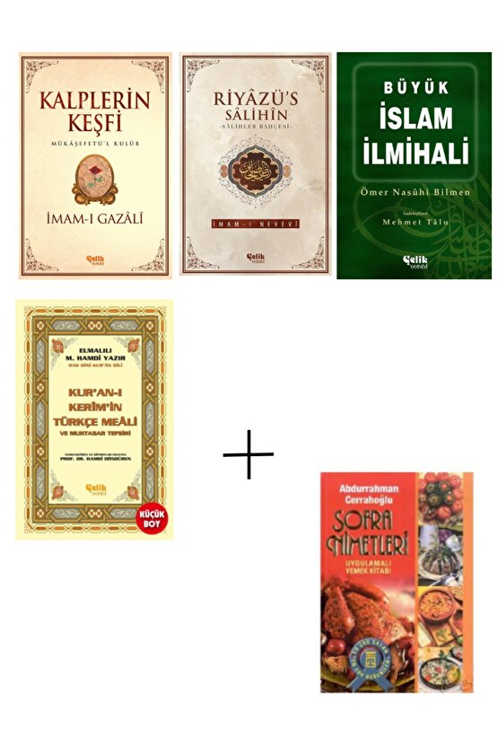 Başucu Kitapları Kalperin Keşfi-islam Ilmihali-riyazü Salihin-kuranı Kerim- Sofra Nimetleri 5li Set