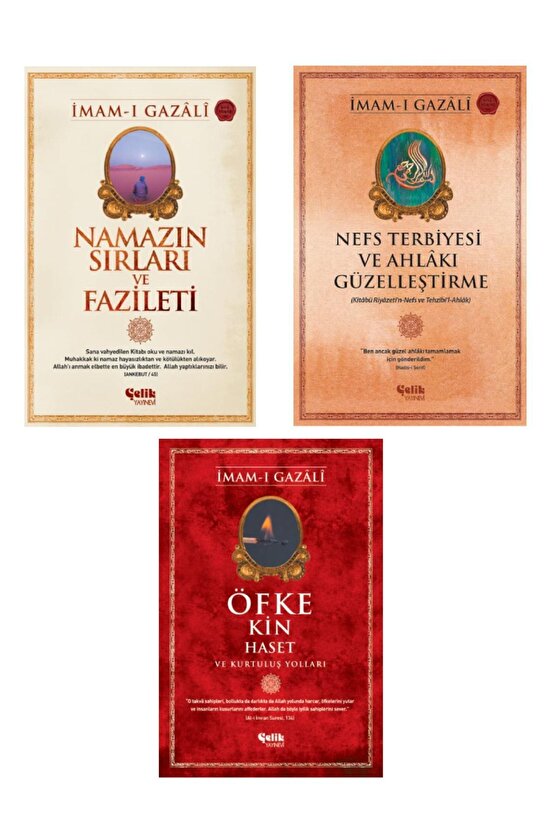 Imam-ı Gazali Serisi - Namazın Sırları Ve Fazileti - Nefs Terbiyesi - Öfke Ve Kin 3lü Set