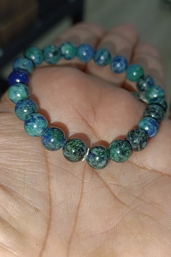 Azurit Taşı 8 mm Natural Doğaltaş Bileklik