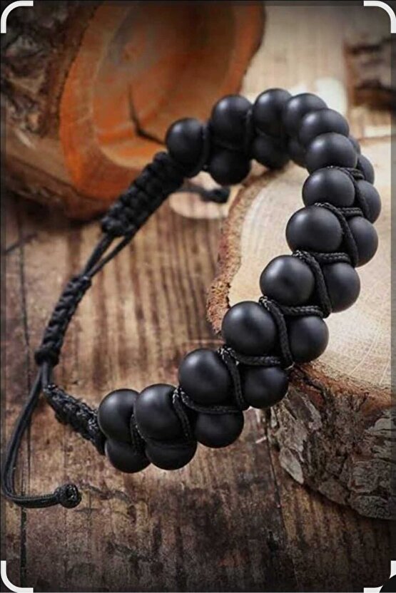 ONİKS DOĞAL TAŞLI MAKROME ÇİFT ÖRGÜ AYARLANA BİLEN BİLEKLİK