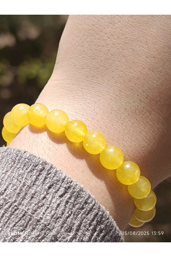 Sarı Kuvars Doğaltaş Erkek ve Kadın Bileklik