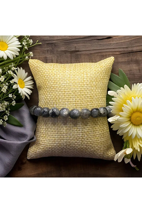 Şifalı-8 mm Labradorit 100&100 Doğal Taş Bileklik – Negatif Enerjiden Koruyan Taş -Elastik ipli