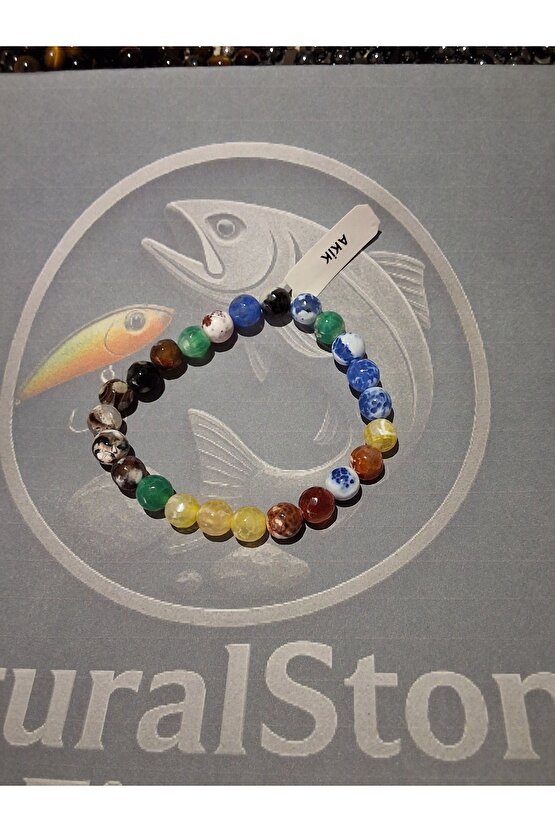 Renkli Akik Bileklik – Enerji, Denge ve Pozitif Yaşam Sertifikalı