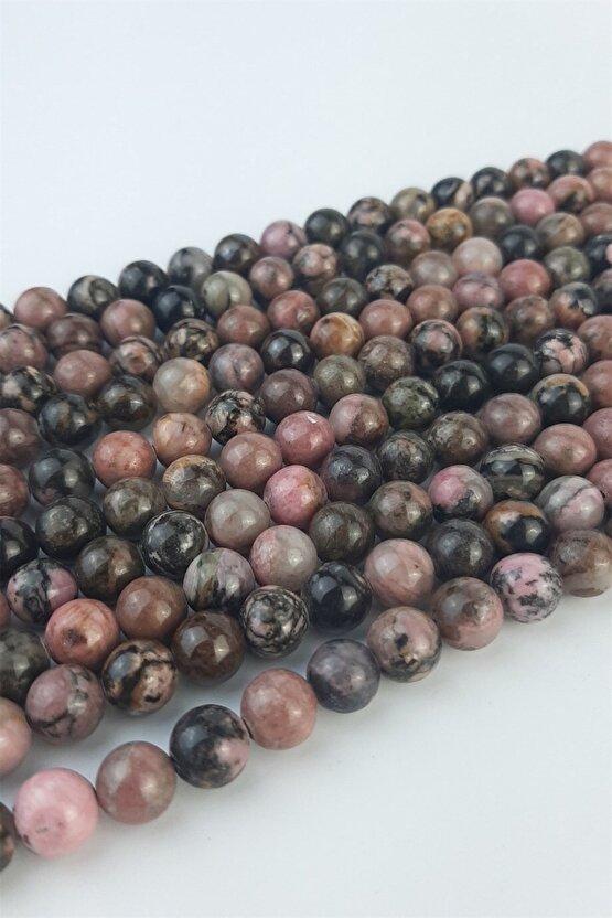 Rodonit Doğal Taş 8 Mm 1 Dizi Helsinki