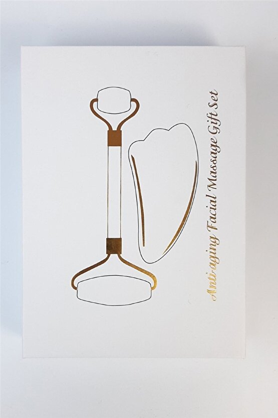 Yeşim Taşı Özel Kutulu Çift Taraflı Doğal Taş Masaj Aleti Roller