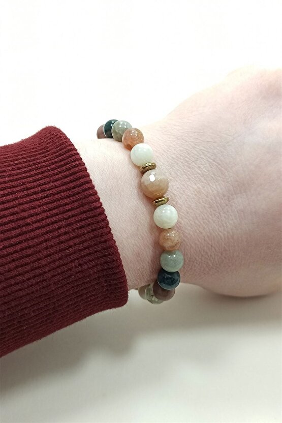 Kilo Kontrol Bilekliği Ay Taşı Labradorit Doğal Taş Bileklik Helsinki