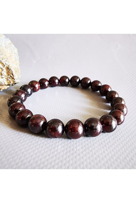 Güç Güven Cesaret  Doğaltaş Bilekliği