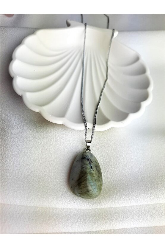 Kadın Doğal Taş Kolye, Labradorit Kolye, Labradorit Doğal Taş Kolye