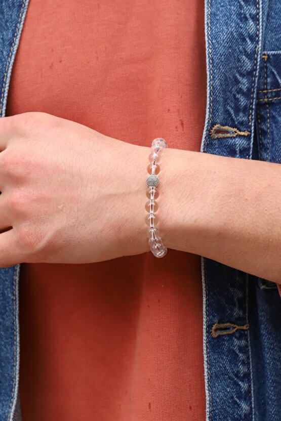 Kristal Kuvars Doğal Taşlı Bileklik