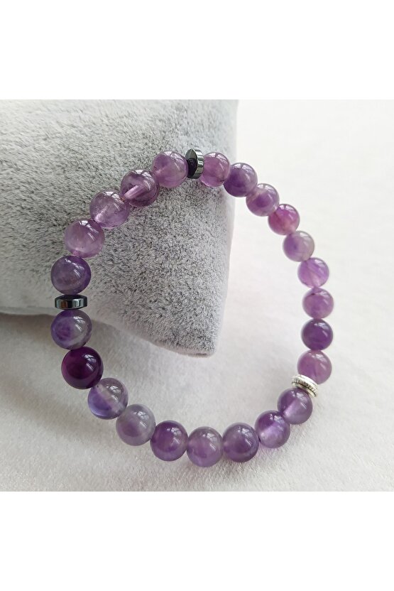 Amestist Dogaltaş Bileklik