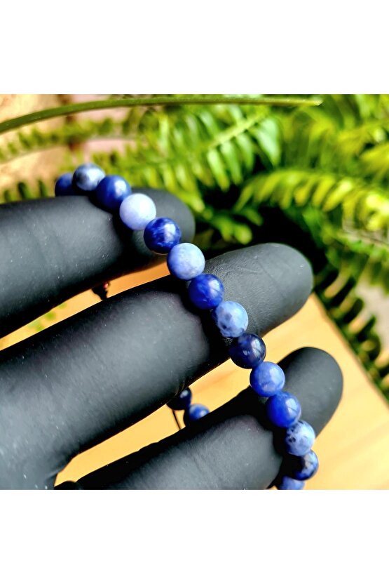 Sodalit Doğal Taş Bileklik (EL YAPIMI TASARIM ÜRÜNLER)