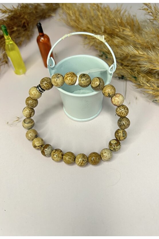 Odun Agat Taşı Bileklik